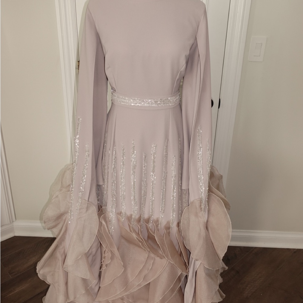 Blush Ruffle Formal Dress